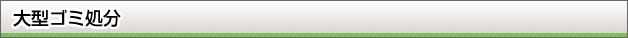 大型ゴミ処分